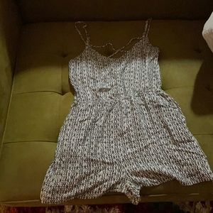 Blue and White Romper